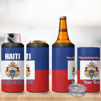 Personalised Second Empire of Haiti 1849-1859 4 in 1 Can Cooler Tumbler Anpi an Ayiti Flag Style