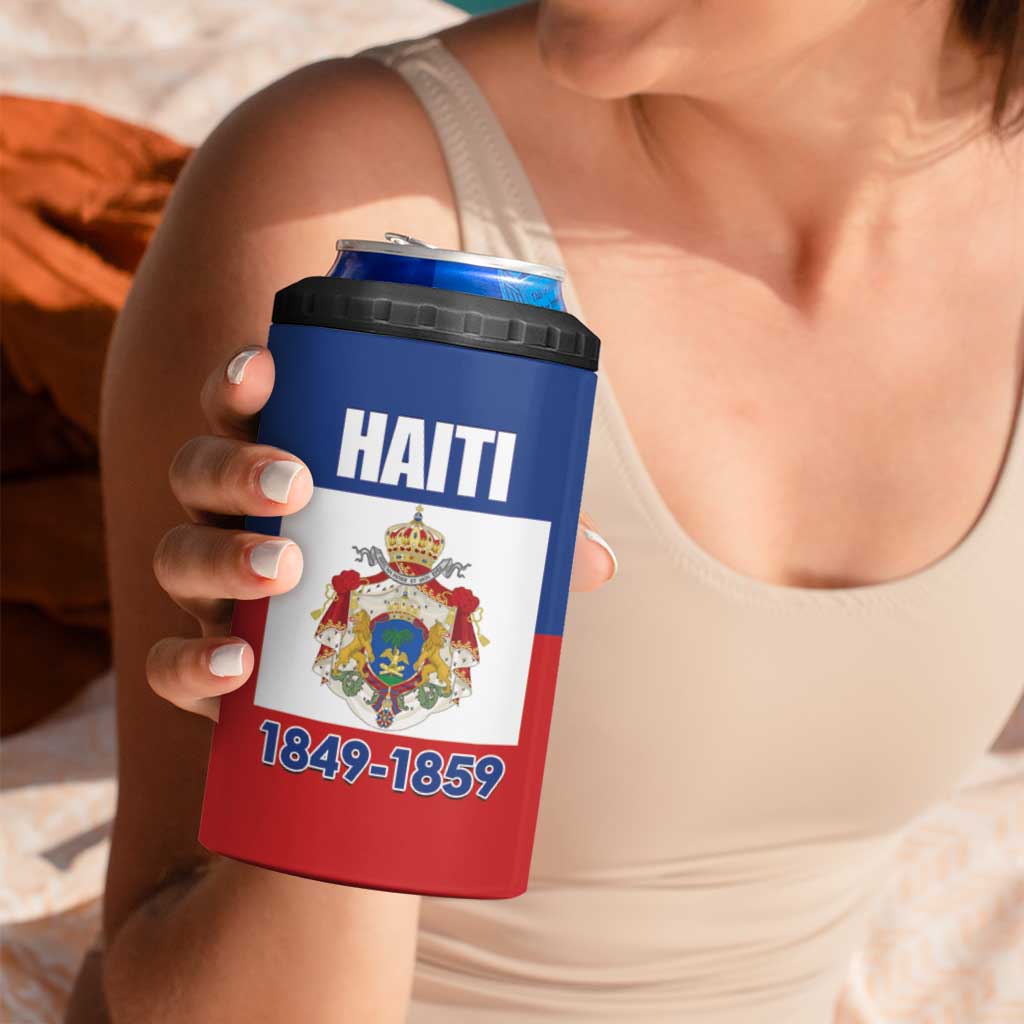 Personalised Second Empire of Haiti 1849-1859 4 in 1 Can Cooler Tumbler Anpi an Ayiti Flag Style