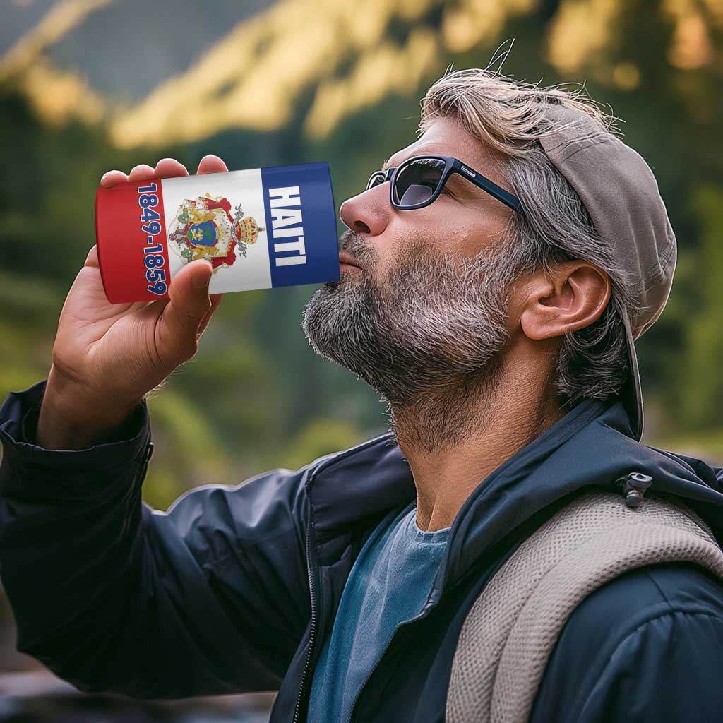 Personalised Second Empire of Haiti 1849-1859 4 in 1 Can Cooler Tumbler Anpi an Ayiti Flag Style