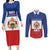 Personalised Second Empire of Haiti 1849-1859 Couples Matching Long Sleeve Bodycon Dress and Long Sleeve Button Shirt Anpi an Ayiti Flag Style