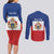 Personalised Second Empire of Haiti 1849-1859 Couples Matching Long Sleeve Bodycon Dress and Long Sleeve Button Shirt Anpi an Ayiti Flag Style