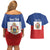 Personalised Second Empire of Haiti 1849-1859 Couples Matching Off Shoulder Short Dress and Hawaiian Shirt Anpi an Ayiti Flag Style