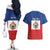 Personalised Second Empire of Haiti 1849-1859 Couples Matching Off The Shoulder Long Sleeve Dress and Hawaiian Shirt Anpi an Ayiti Flag Style