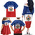 Personalised Second Empire of Haiti 1849-1859 Family Matching Off The Shoulder Long Sleeve Dress and Hawaiian Shirt Anpi an Ayiti Flag Style