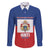 Personalised Second Empire of Haiti 1849-1859 Family Matching Off The Shoulder Long Sleeve Dress and Hawaiian Shirt Anpi an Ayiti Flag Style