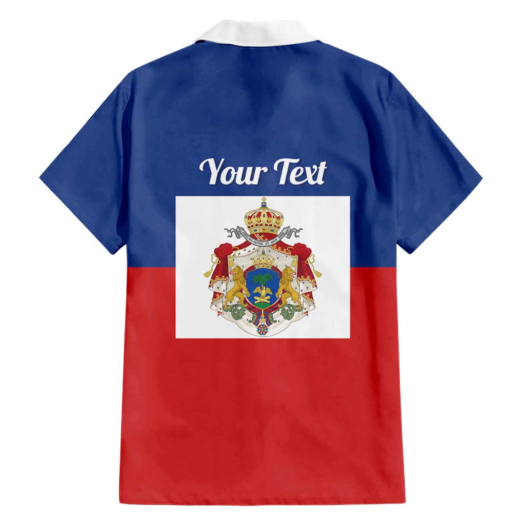 Personalised Second Empire of Haiti 1849-1859 Family Matching Short Sleeve Bodycon Dress and Hawaiian Shirt Anpi an Ayiti Flag Style