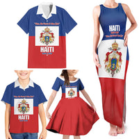 Personalised Second Empire of Haiti 1849-1859 Family Matching Tank Maxi Dress and Hawaiian Shirt Anpi an Ayiti Flag Style