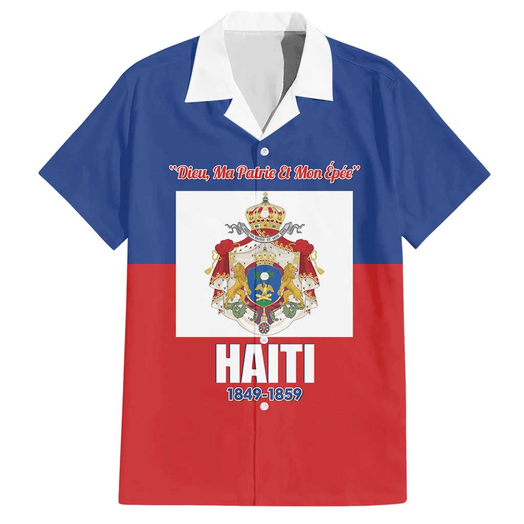 Personalised Second Empire of Haiti 1849-1859 Hawaiian Shirt Anpi an Ayiti Flag Style