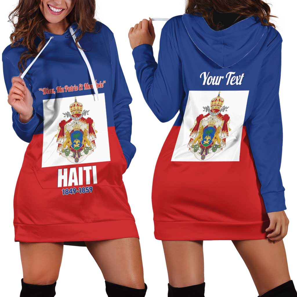 Personalised Second Empire of Haiti 1849-1859 Hoodie Dress Anpi an Ayiti Flag Style