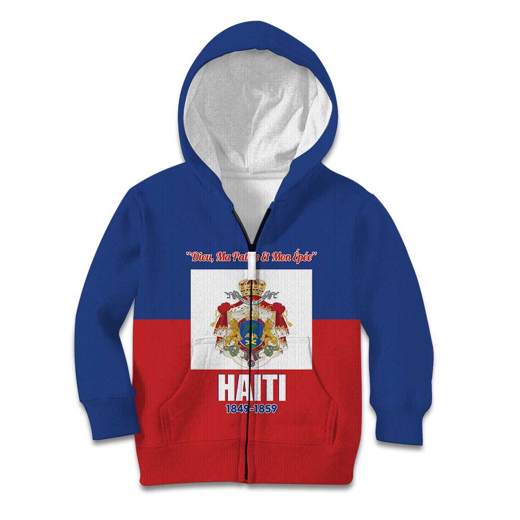 Personalised Second Empire of Haiti 1849-1859 Kid Hoodie Anpi an Ayiti Flag Style