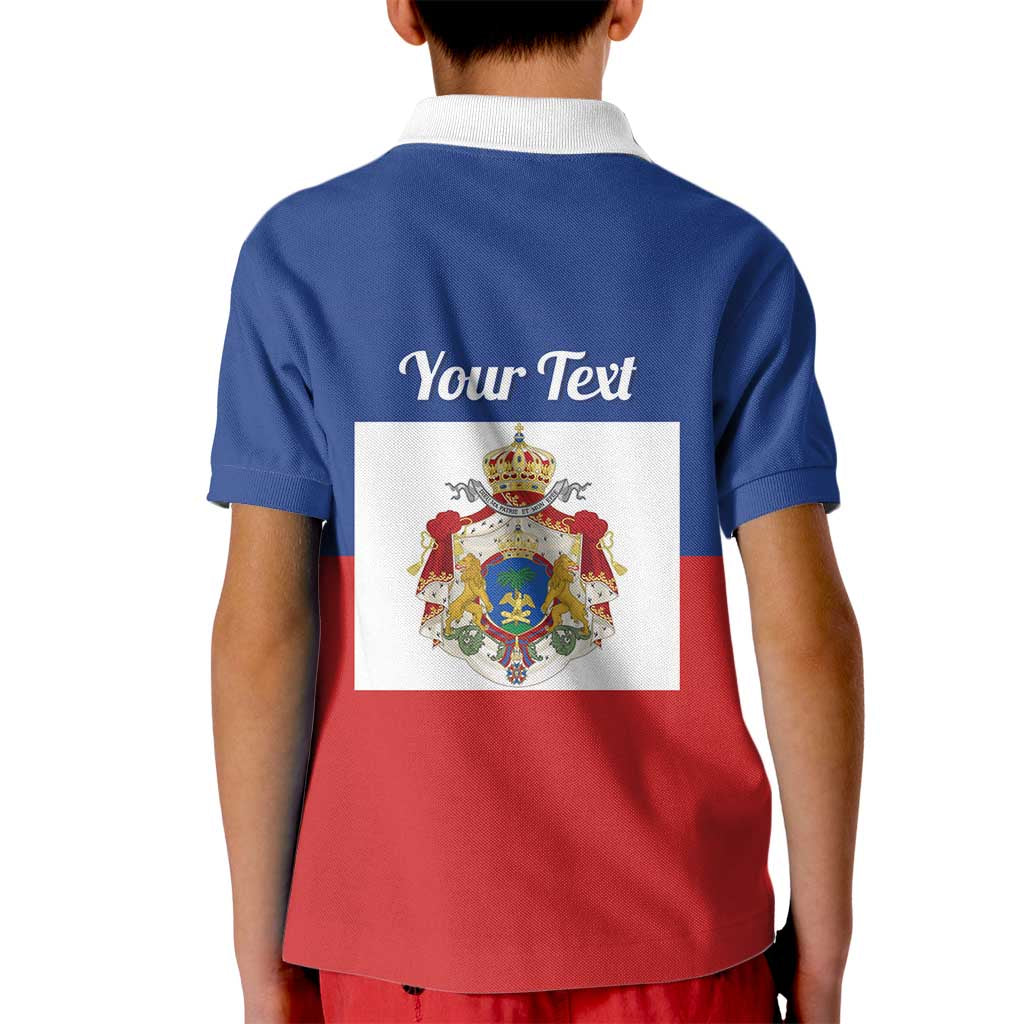 Personalised Second Empire of Haiti 1849-1859 Kid Polo Shirt Anpi an Ayiti Flag Style