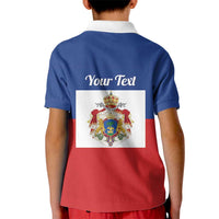 Personalised Second Empire of Haiti 1849-1859 Kid Polo Shirt Anpi an Ayiti Flag Style