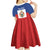 Personalised Second Empire of Haiti 1849-1859 Kid Short Sleeve Dress Anpi an Ayiti Flag Style