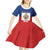 Personalised Second Empire of Haiti 1849-1859 Kid Short Sleeve Dress Anpi an Ayiti Flag Style