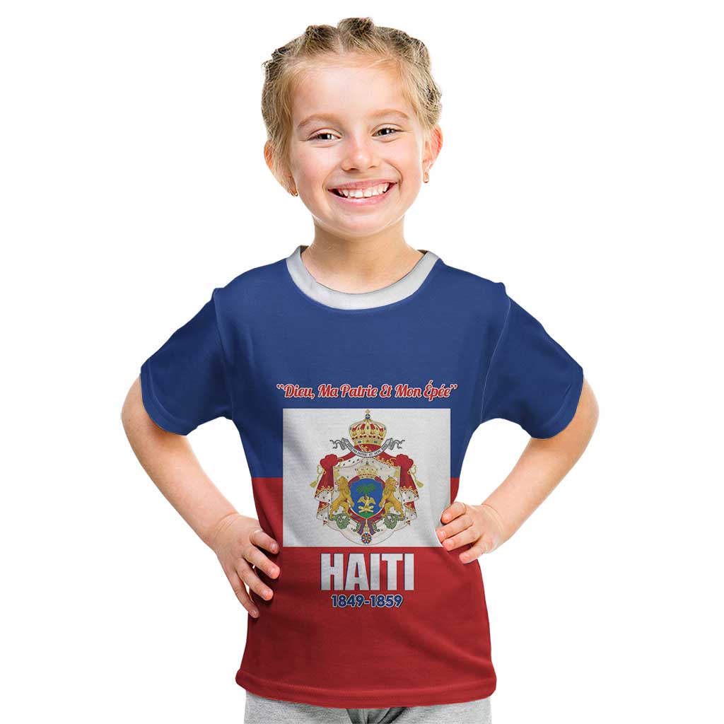 Personalised Second Empire of Haiti 1849-1859 Kid T Shirt Anpi an Ayiti Flag Style