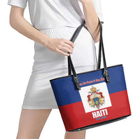Second Empire of Haiti 1849-1859 Leather Tote Bag Anpi an Ayiti Flag Style