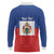 Personalised Second Empire of Haiti 1849-1859 Long Sleeve Polo Shirt Anpi an Ayiti Flag Style