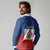 Personalised Second Empire of Haiti 1849-1859 Long Sleeve Polo Shirt Anpi an Ayiti Flag Style