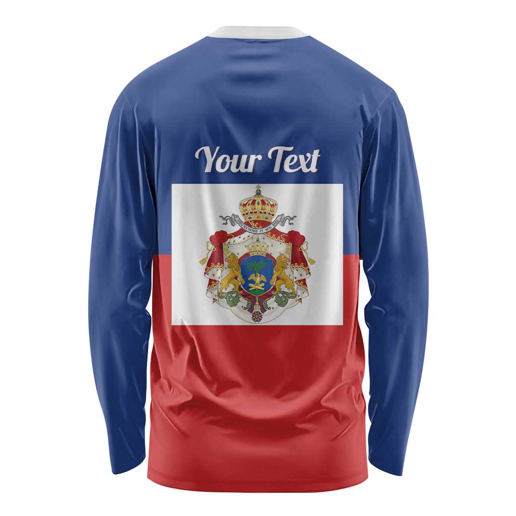 Personalised Second Empire of Haiti 1849-1859 Long Sleeve Shirt Anpi an Ayiti Flag Style