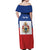 Personalised Second Empire of Haiti 1849-1859 Off Shoulder Maxi Dress Anpi an Ayiti Flag Style