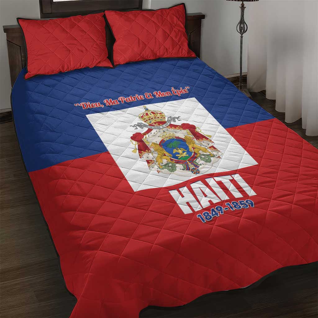 Second Empire of Haiti 1849-1859 Quilt Bed Set Anpi an Ayiti Flag Style