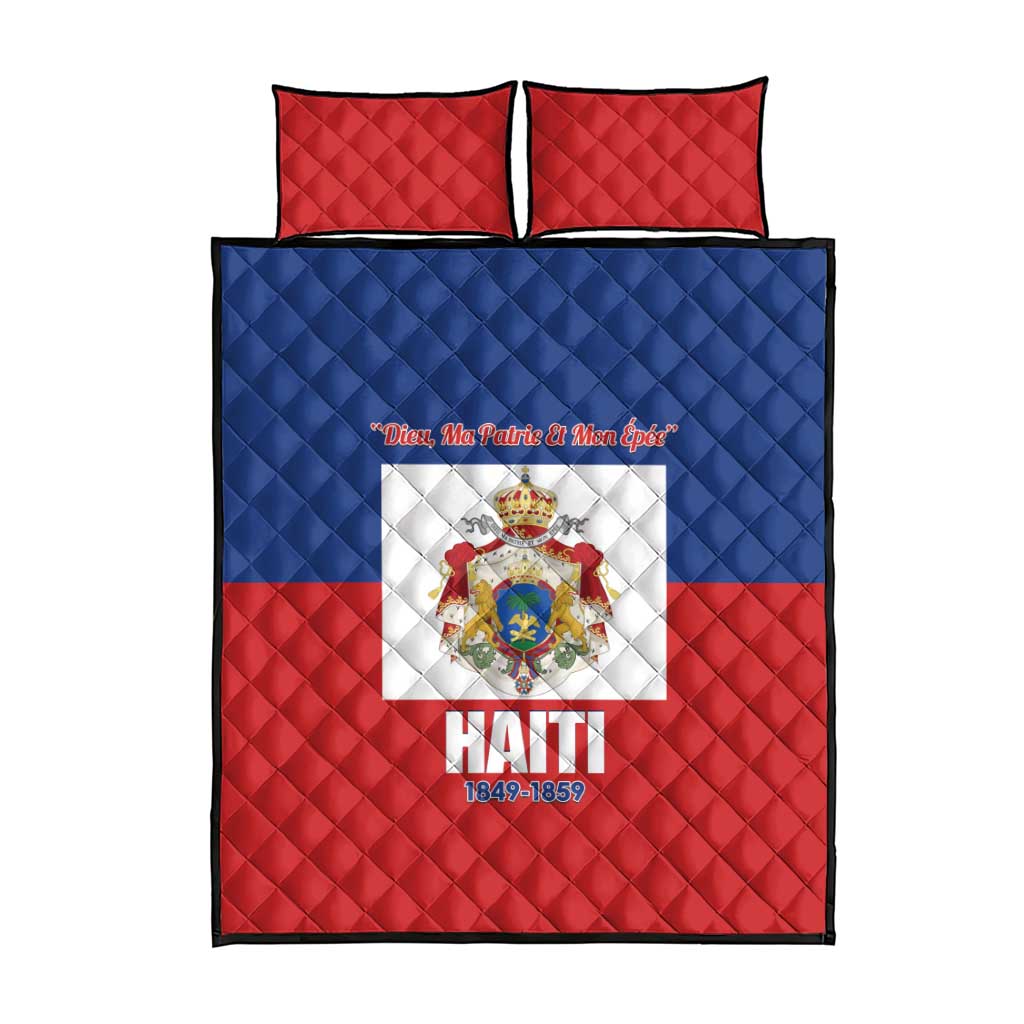 Second Empire of Haiti 1849-1859 Quilt Bed Set Anpi an Ayiti Flag Style
