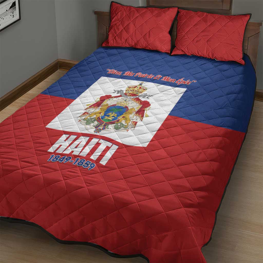 Second Empire of Haiti 1849-1859 Quilt Bed Set Anpi an Ayiti Flag Style