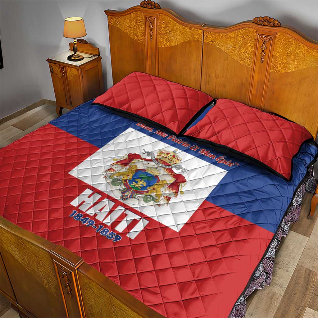 Second Empire of Haiti 1849-1859 Quilt Bed Set Anpi an Ayiti Flag Style