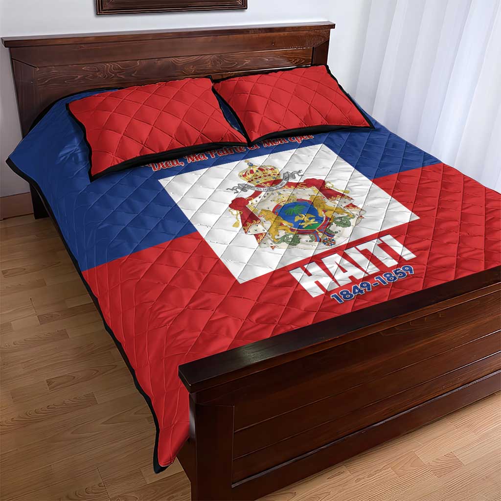 Second Empire of Haiti 1849-1859 Quilt Bed Set Anpi an Ayiti Flag Style