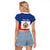 Personalised Second Empire of Haiti 1849-1859 Raglan Cropped T Shirt Anpi an Ayiti Flag Style
