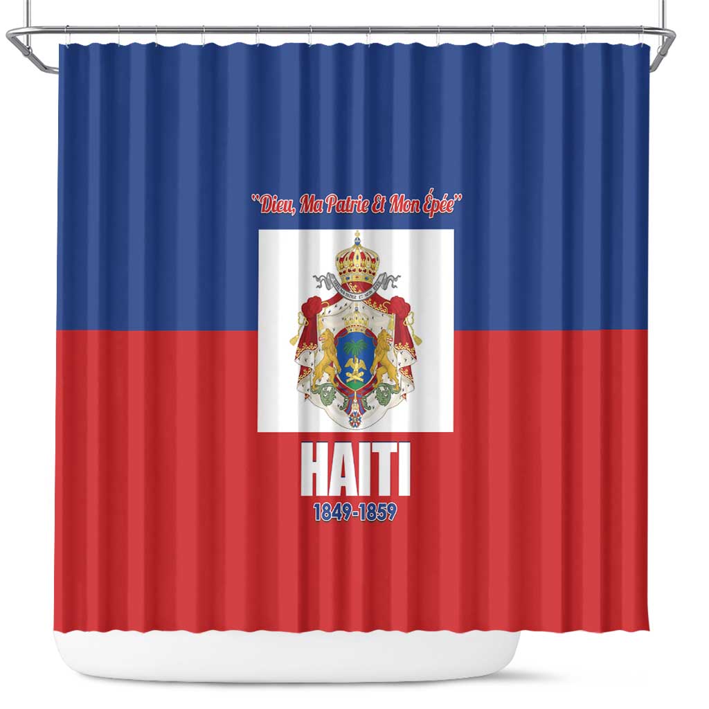 Second Empire of Haiti 1849-1859 Shower Curtain Anpi an Ayiti Flag Style