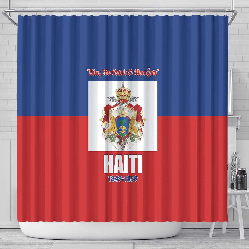 Second Empire of Haiti 1849-1859 Shower Curtain Anpi an Ayiti Flag Style