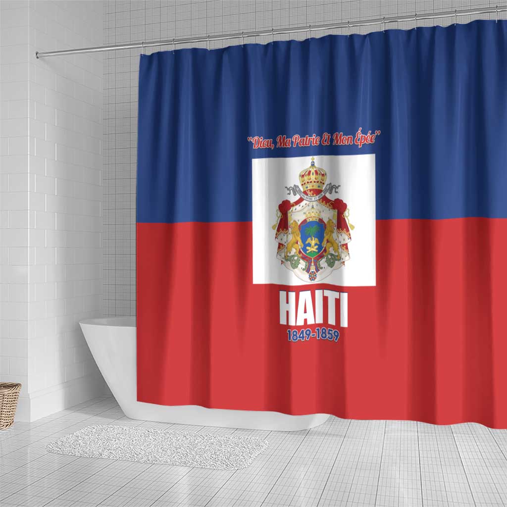 Second Empire of Haiti 1849-1859 Shower Curtain Anpi an Ayiti Flag Style