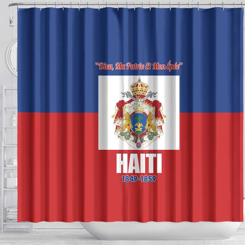 Second Empire of Haiti 1849-1859 Shower Curtain Anpi an Ayiti Flag Style