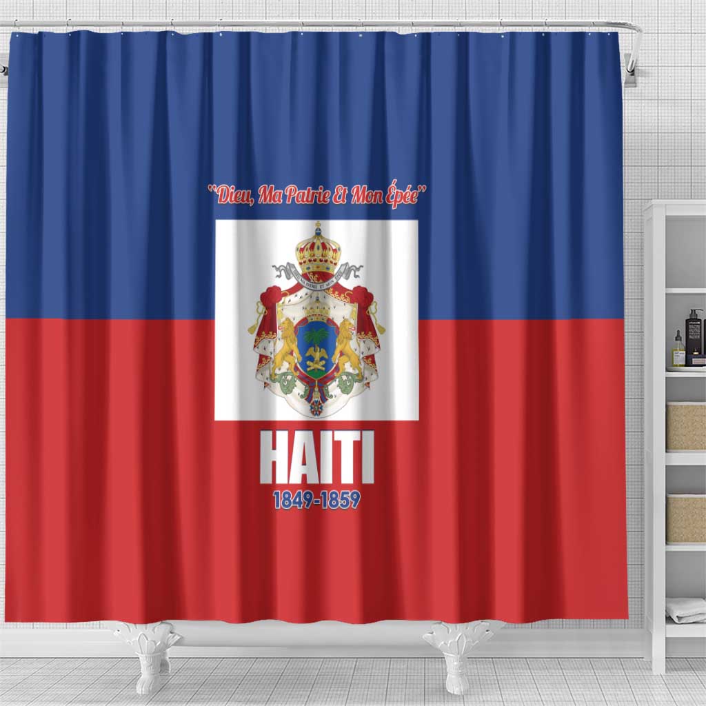 Second Empire of Haiti 1849-1859 Shower Curtain Anpi an Ayiti Flag Style