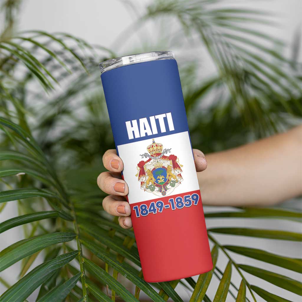 Personalised Second Empire of Haiti 1849-1859 Skinny Tumbler Anpi an Ayiti Flag Style