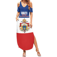 Personalised Second Empire of Haiti 1849-1859 Summer Maxi Dress Anpi an Ayiti Flag Style