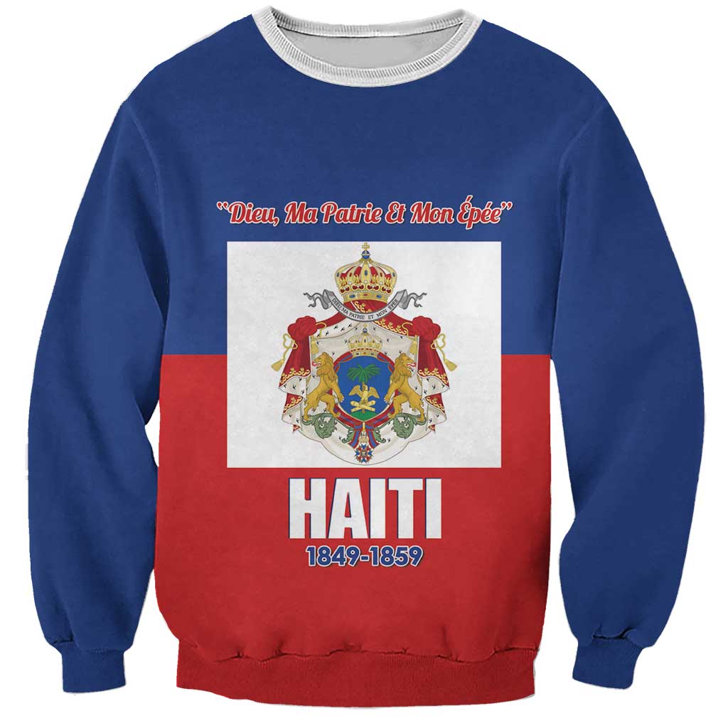 Personalised Second Empire of Haiti 1849-1859 Sweatshirt Anpi an Ayiti Flag Style