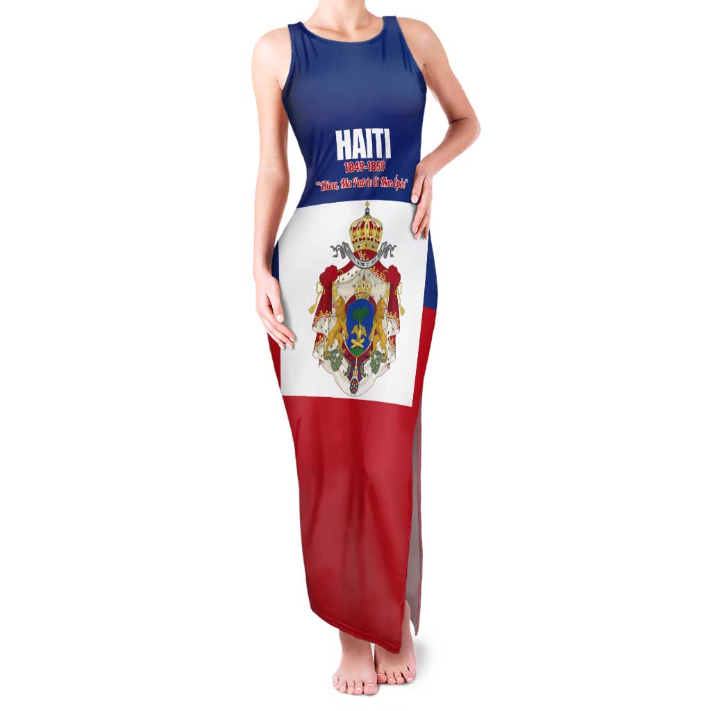Personalised Second Empire of Haiti 1849-1859 Tank Maxi Dress Anpi an Ayiti Flag Style