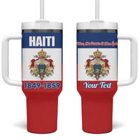 Personalised Second Empire of Haiti 1849-1859 Tumbler With Handle Anpi an Ayiti Flag Style