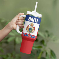 Personalised Second Empire of Haiti 1849-1859 Tumbler With Handle Anpi an Ayiti Flag Style