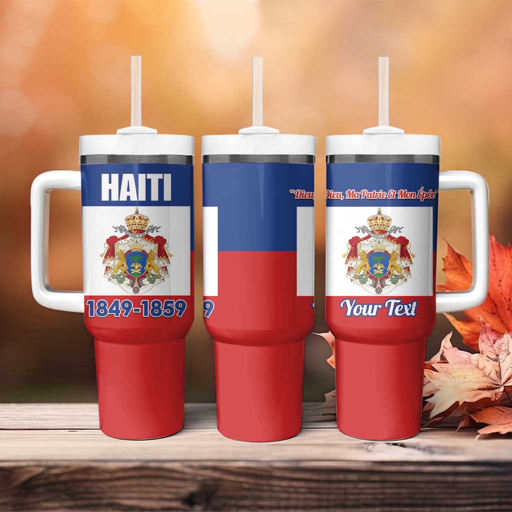 Personalised Second Empire of Haiti 1849-1859 Tumbler With Handle Anpi an Ayiti Flag Style