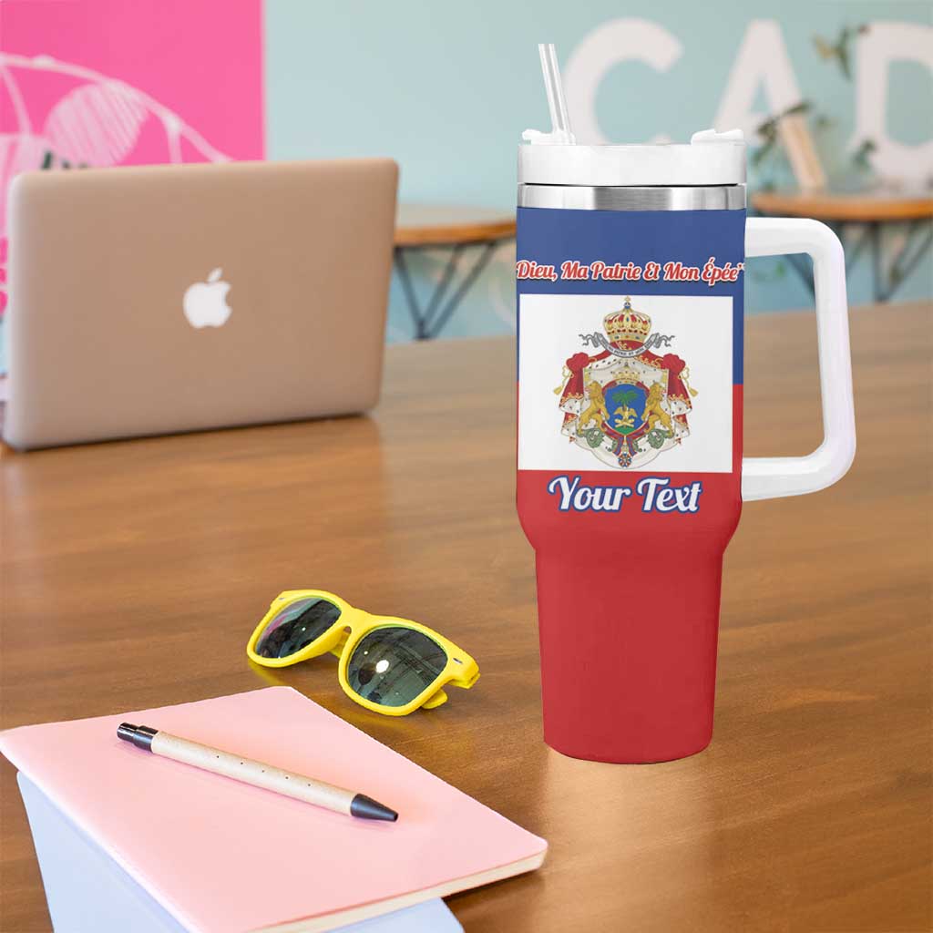Personalised Second Empire of Haiti 1849-1859 Tumbler With Handle Anpi an Ayiti Flag Style