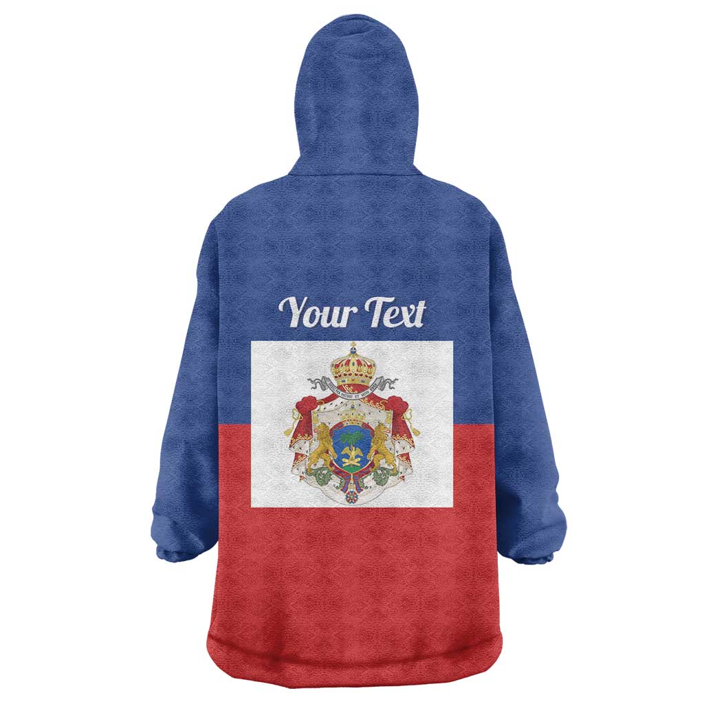 Personalised Second Empire of Haiti 1849-1859 Wearable Blanket Hoodie Anpi an Ayiti Flag Style