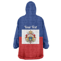 Personalised Second Empire of Haiti 1849-1859 Wearable Blanket Hoodie Anpi an Ayiti Flag Style