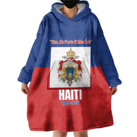 Personalised Second Empire of Haiti 1849-1859 Wearable Blanket Hoodie Anpi an Ayiti Flag Style