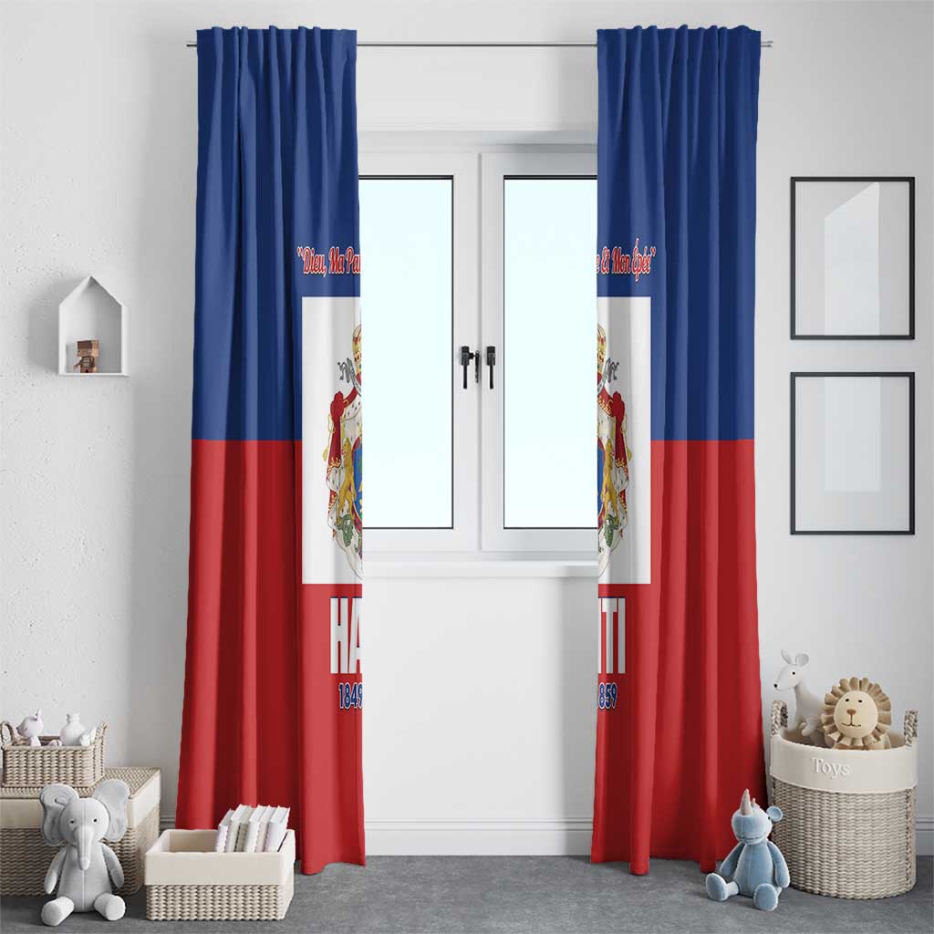 Second Empire of Haiti 1849-1859 Window Curtain Anpi an Ayiti Flag Style