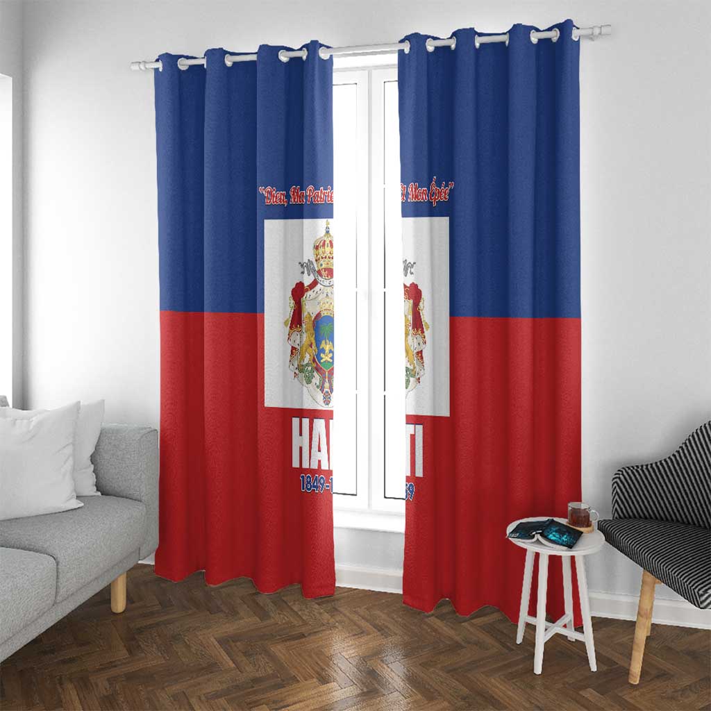 Second Empire of Haiti 1849-1859 Window Curtain Anpi an Ayiti Flag Style