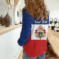 Personalised Second Empire of Haiti 1849-1859 Women Casual Shirt Anpi an Ayiti Flag Style