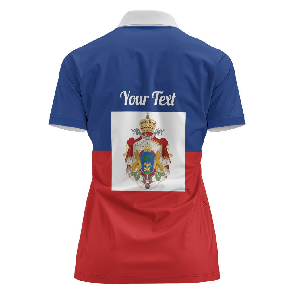 Personalised Second Empire of Haiti 1849-1859 Women Polo Shirt Anpi an Ayiti Flag Style
